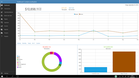 ComfyAccounting Screenshots 1