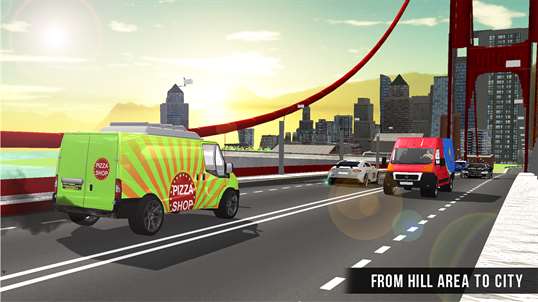City Pizza Delivery Van 3D - Off Road Driving Duty screenshot 2