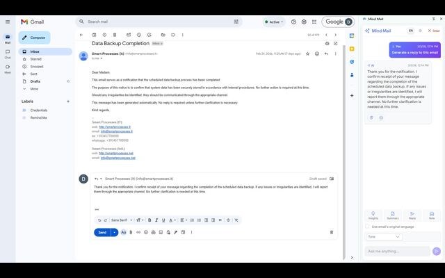 Mind Mail – AI Email Assistant for Gmail