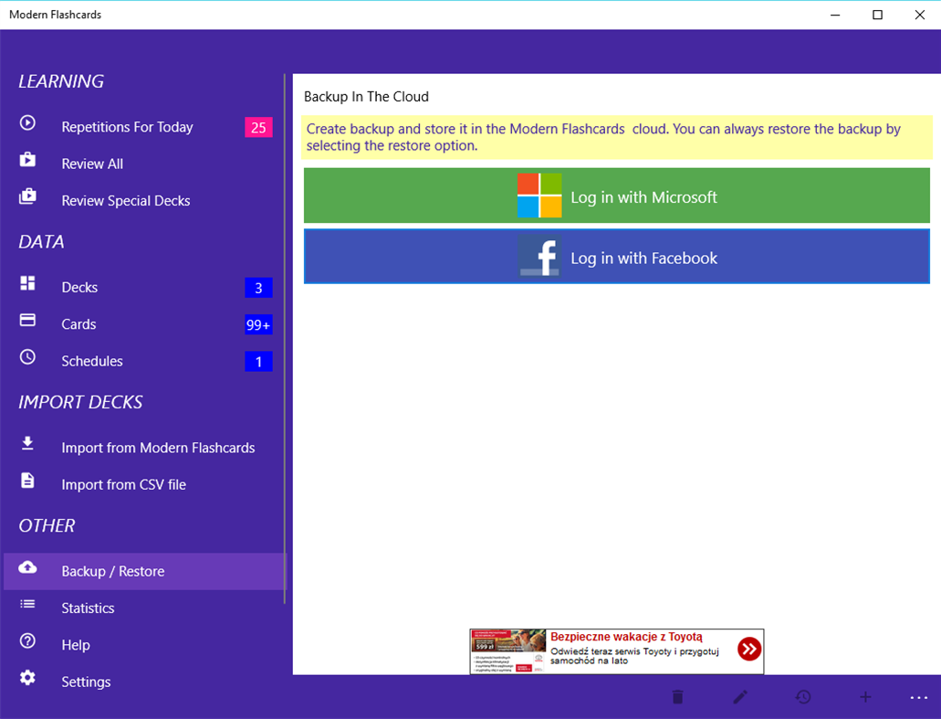 #5. Modern Flashcards (Windows) Göre: Kacper Mroczek