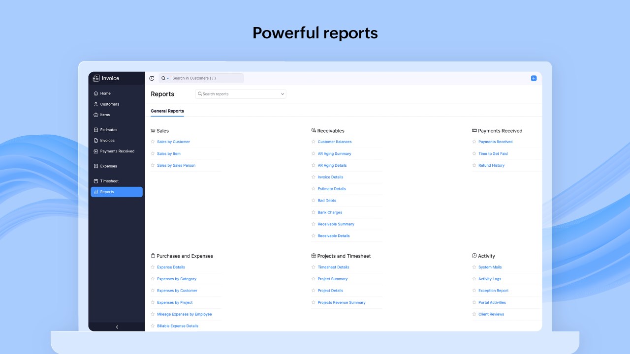 Snapshot 5 of Zoho Invoice