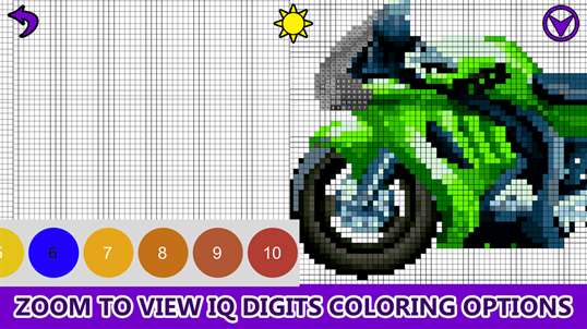 Bikes Color by Number - Pixel Art Coloring Book screenshot 3