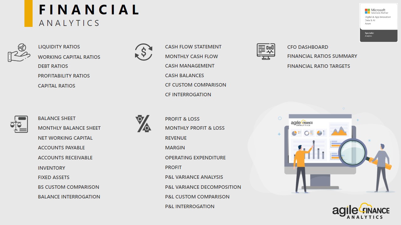 Snapshot 2 of Agile Finance Analytics - Power BI Dashboards