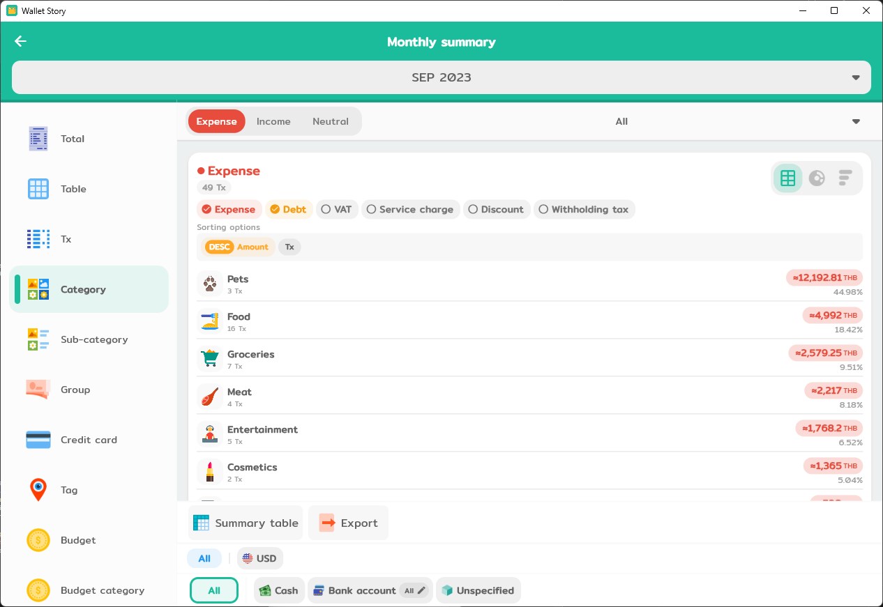 Wallet Story - Expense Manager screenshot