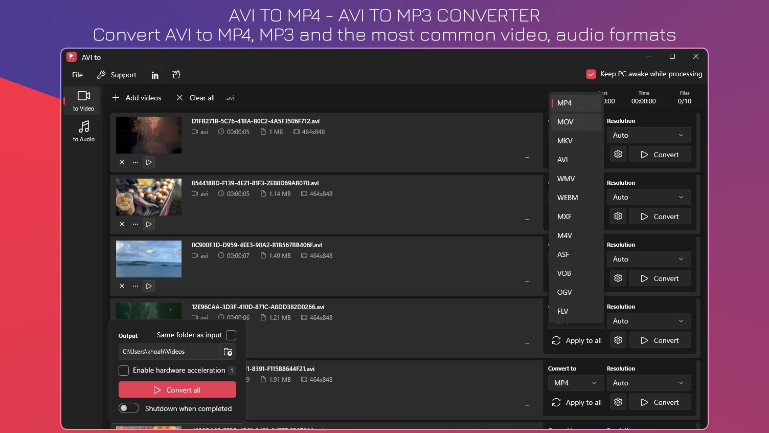 AVI to MP4 - AVI to MP3 — скачайте и установите в Windows | Microsoft Store