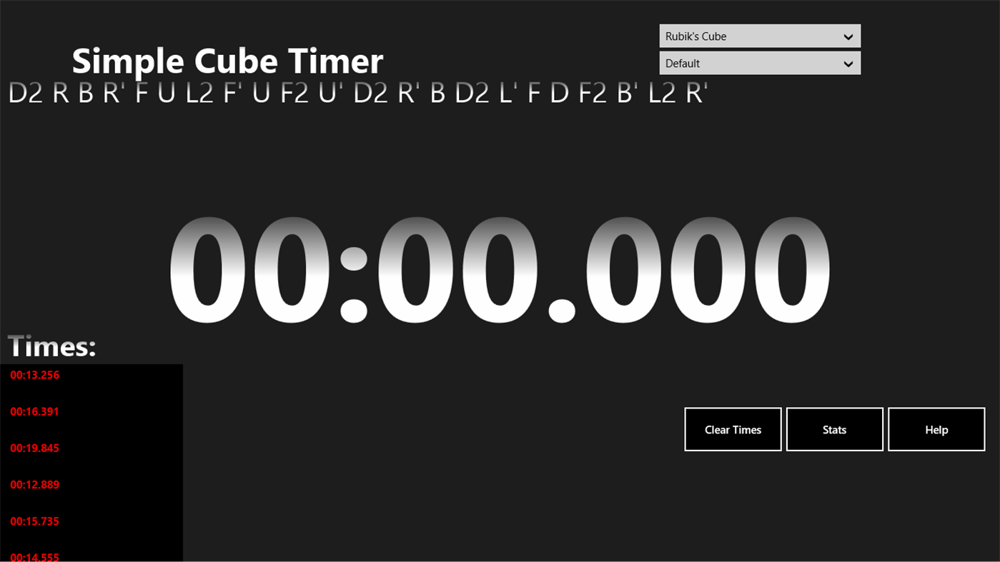 #1. Simple Cube Timer (Windows) By: Codernunk