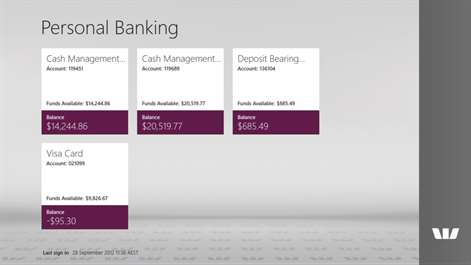 Westpac Banking Screenshots 1