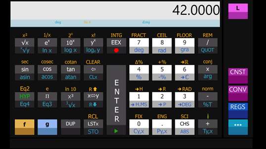 My RPN calculator screenshot 1