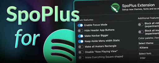 SpoPlus - Edit Spotify Theme & Settings marquee promo image