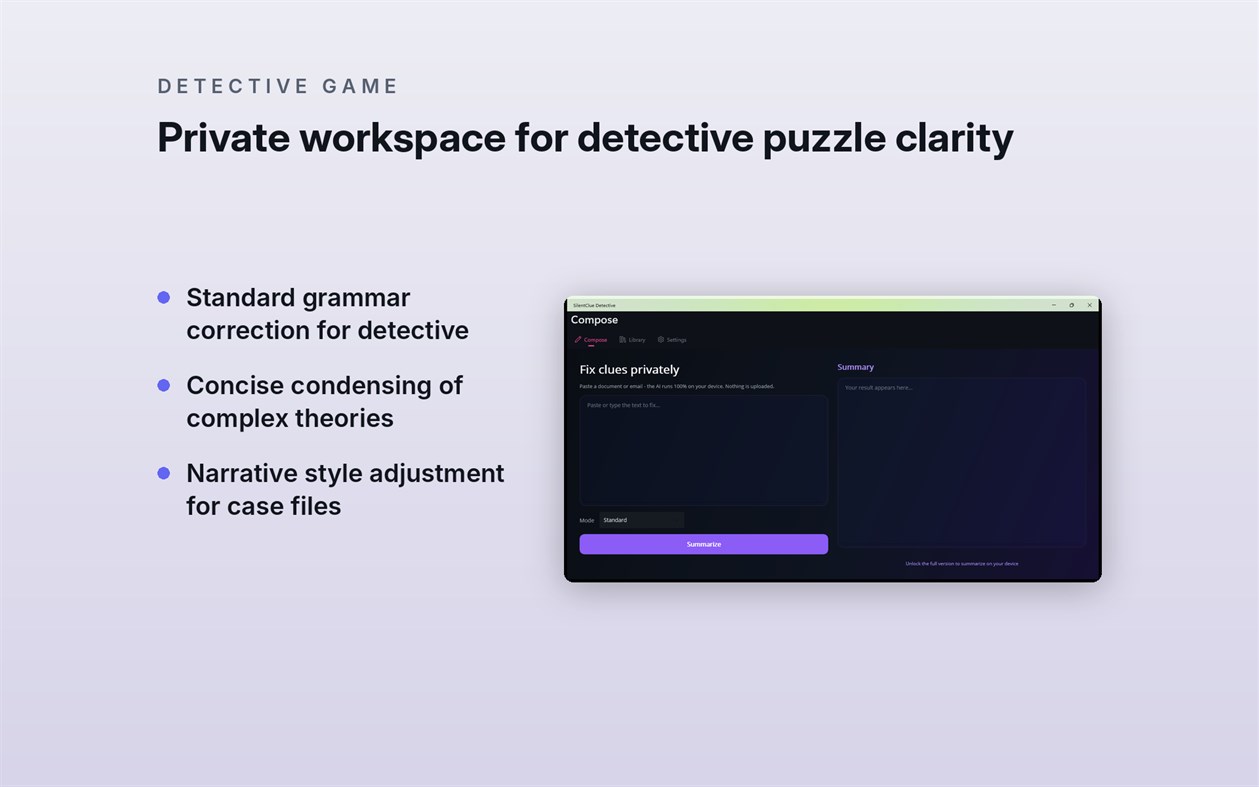 #3. SilentClue Detective (Windows) By: Vasilii Polovnikov