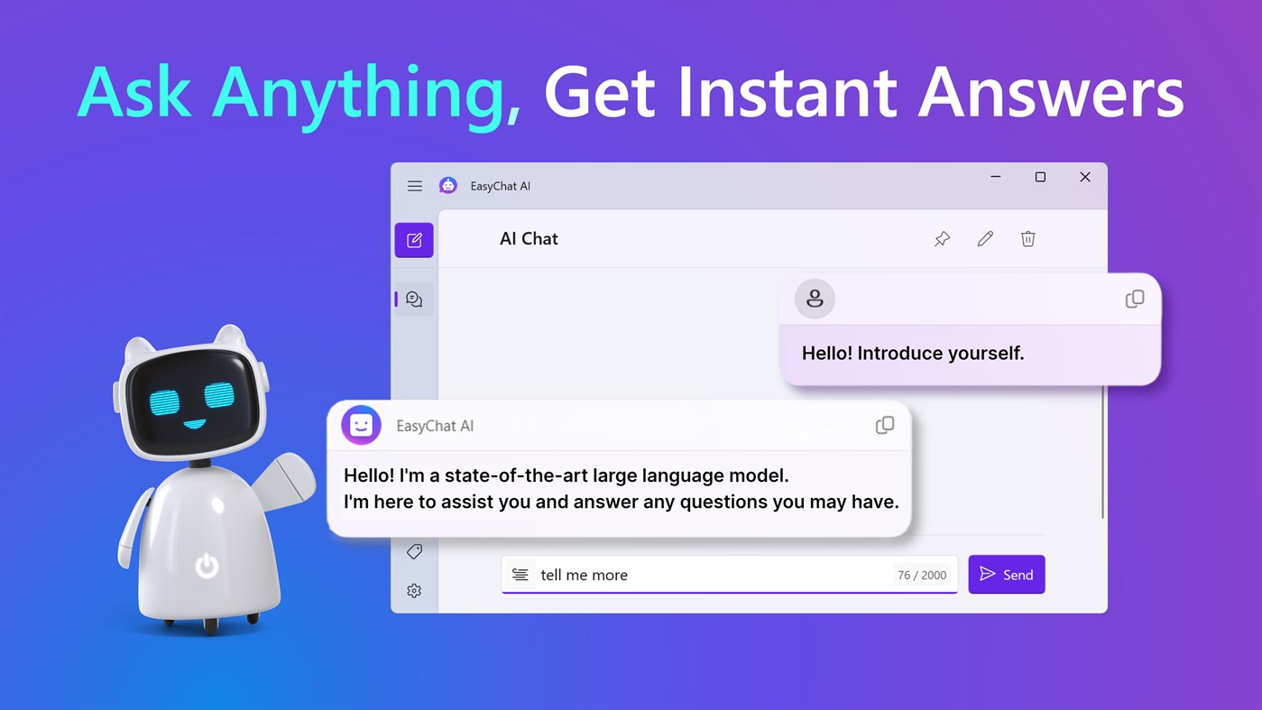 #1. Easy Chat AI (Windows) By: Tim Grabinat