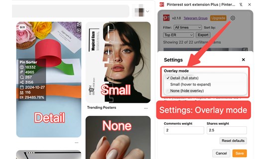 Pinterest sort extension Plus -...数据、下载与安全检查 | Chrome-Stats