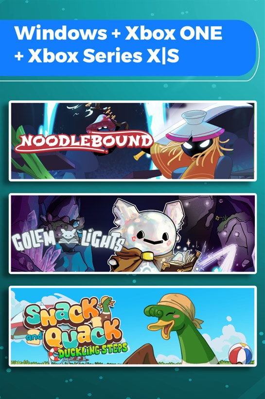 Capture de boîte de Noodlebound + Golem Lights + Snack and Quack: Duckling Steps (Bundle)