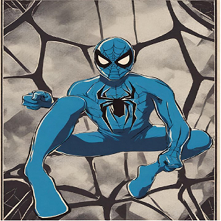 Blue Spiderhuman in Adventure