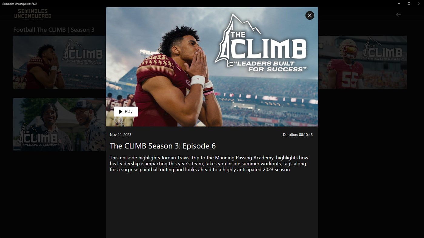 #4. Seminoles Unconquered: FSU (Windows) By: Connected Television Group