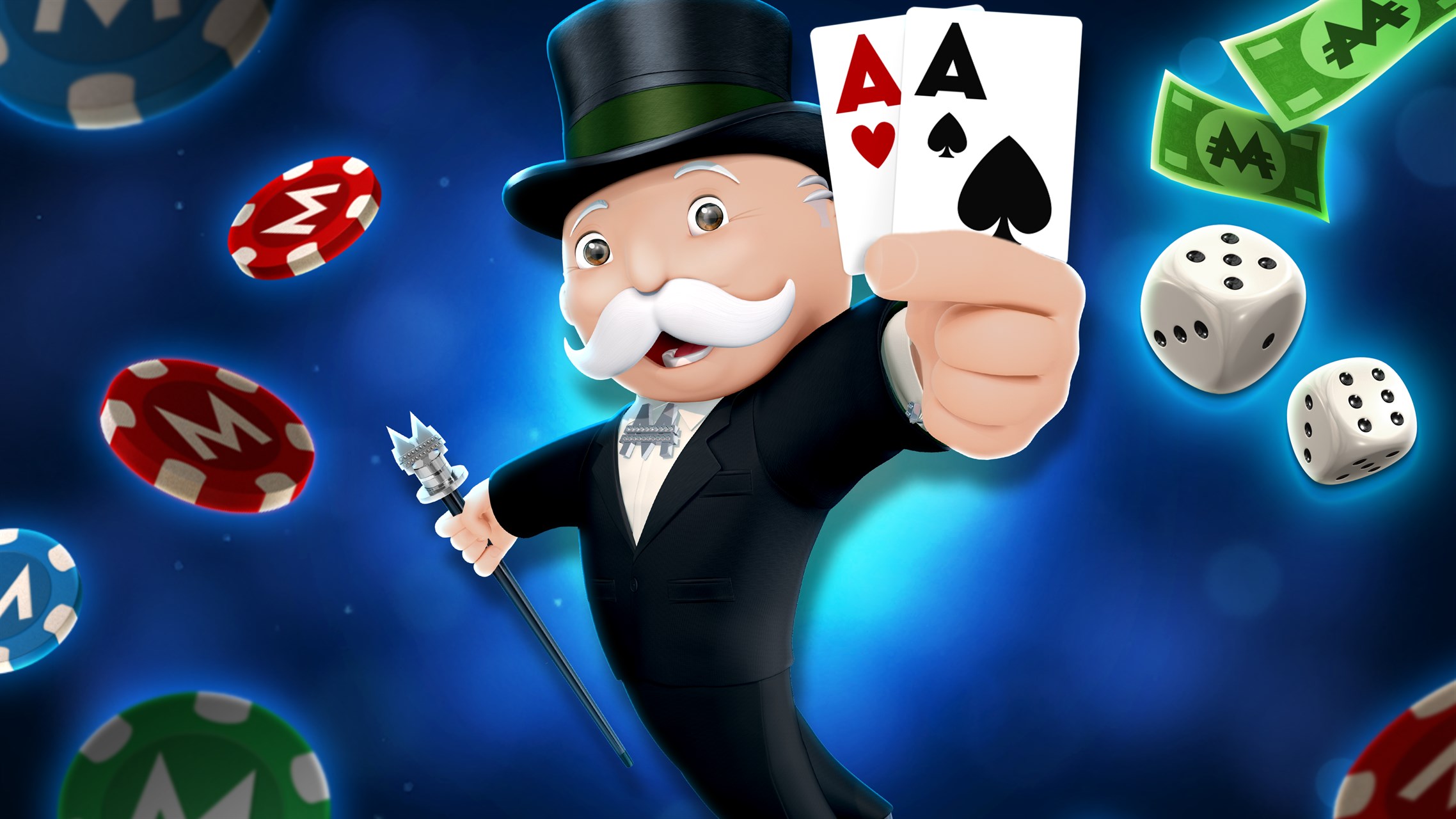 Interfaz de la App Monopoly Casino mostrando tragamonedas