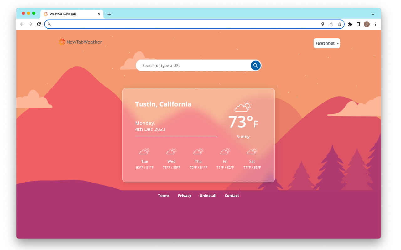 New Tab Weather