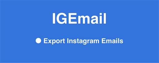 IGEmail - Instagram Email Extractor & Scraper marquee promo image