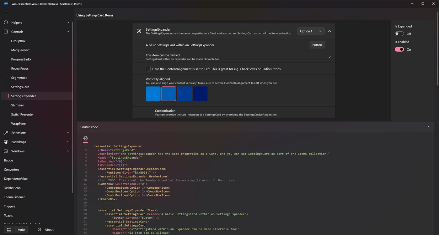 #1. WinUIEssentials.WinUI3Example (Windows) Av: HO-COOH
