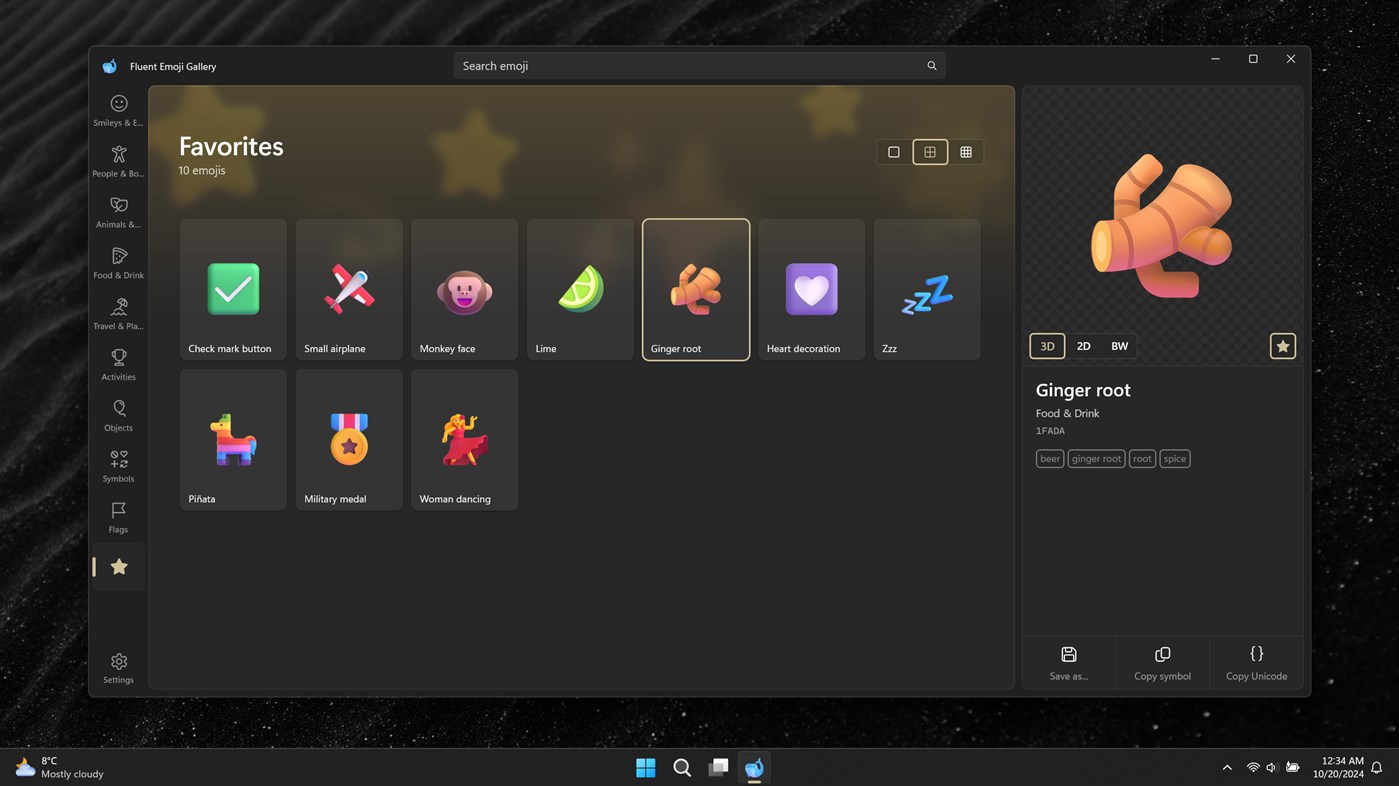 #6. Fluent Emoji Gallery (Windows) 由: Michał Łeptuch