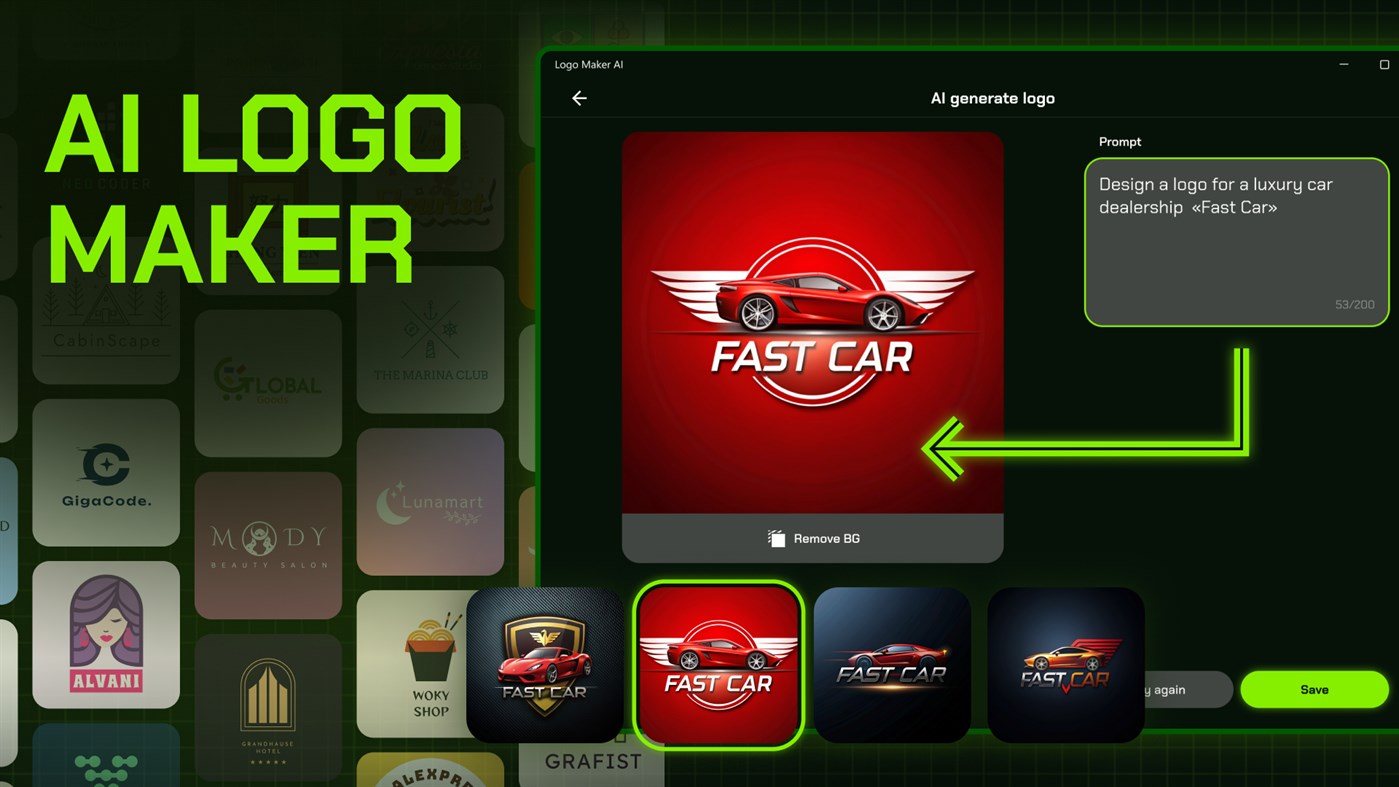 #1. Logo Maker AI - Brand Identity & Banner Maker (Windows) Ved: Klingen APP Entwicklung GmbH