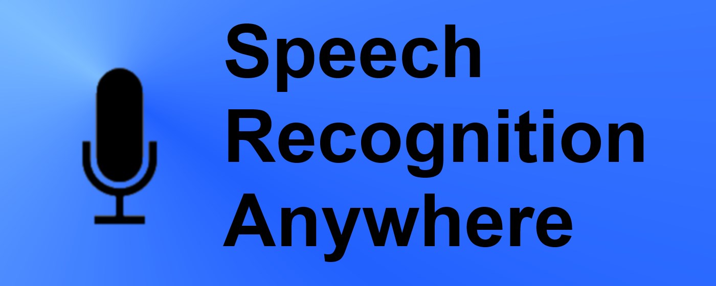 Speech Recognition Anywhere marquee promo image