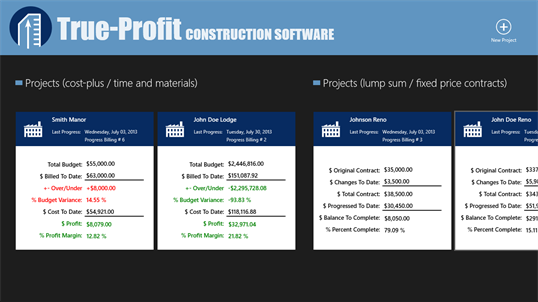 True-Profit Construction Software screenshot 1