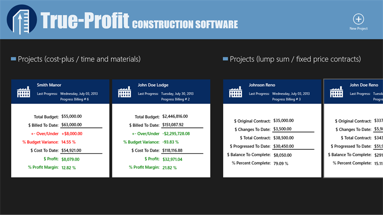 True-Profit Construction Software - PC - (Windows)