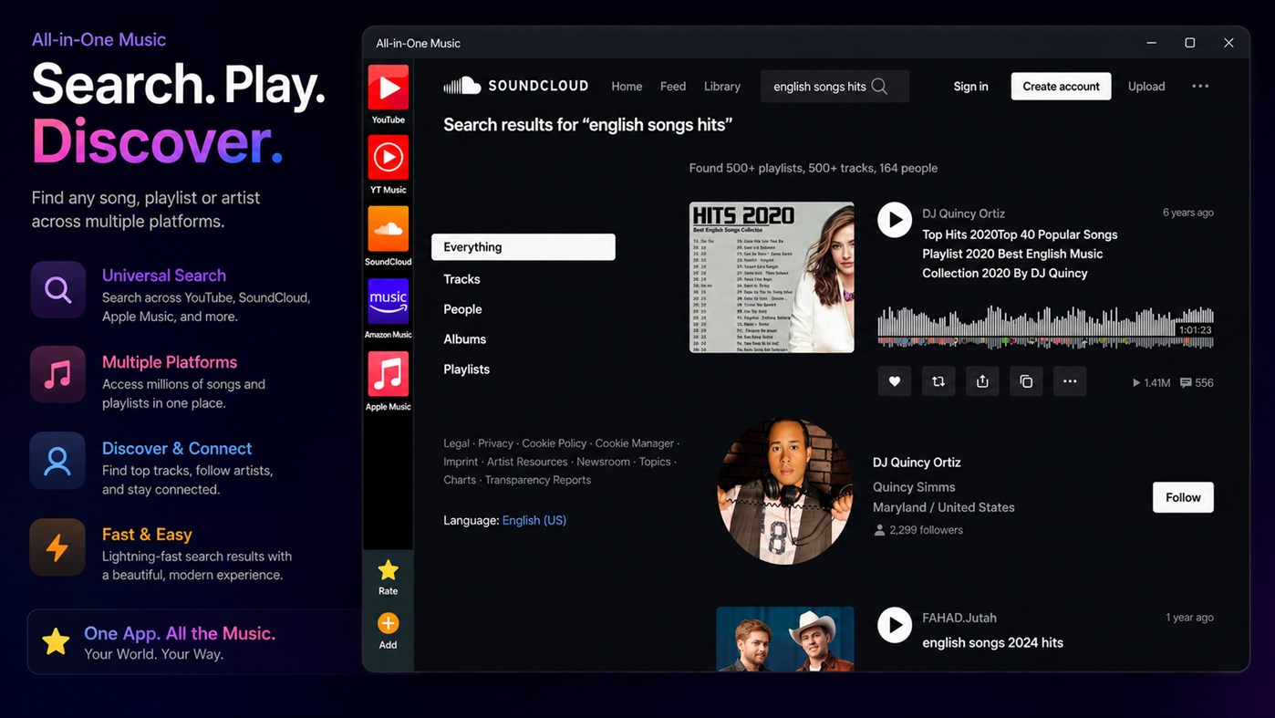 #2. Music App : All-in-One (Windows) By: Shambhus Temptation