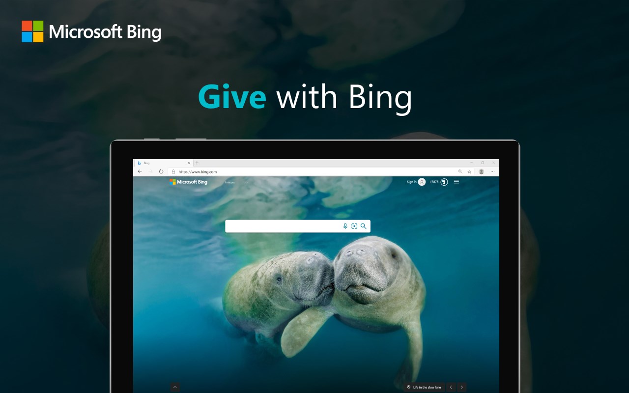 Give with Bing promo image