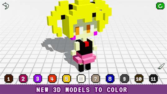 Anime 3D Color by Number - Voxel Coloring Book screenshot 3