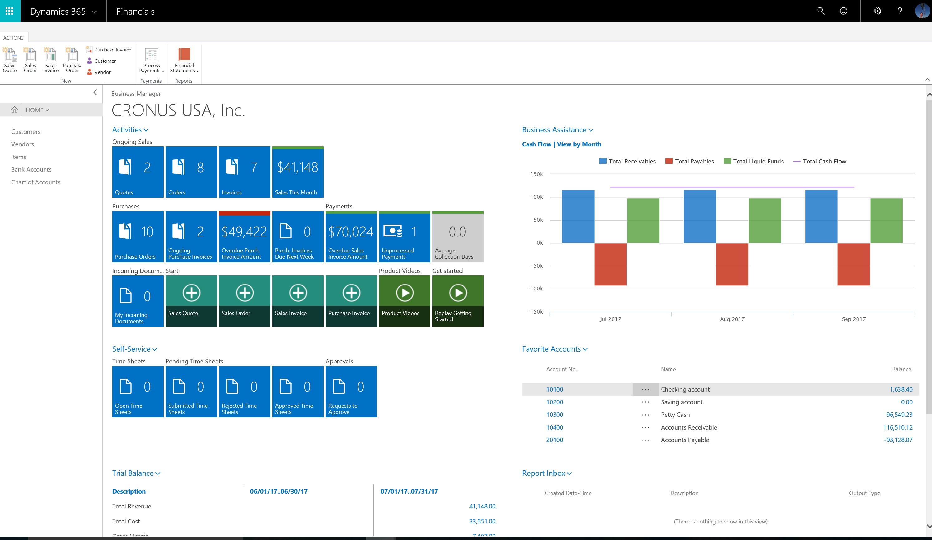 Snapshot 2 of Dynamics 365 Business Central QuickStart: 1-Wk Implementation
