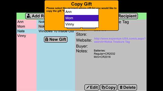 Gift List Maker screenshot 5