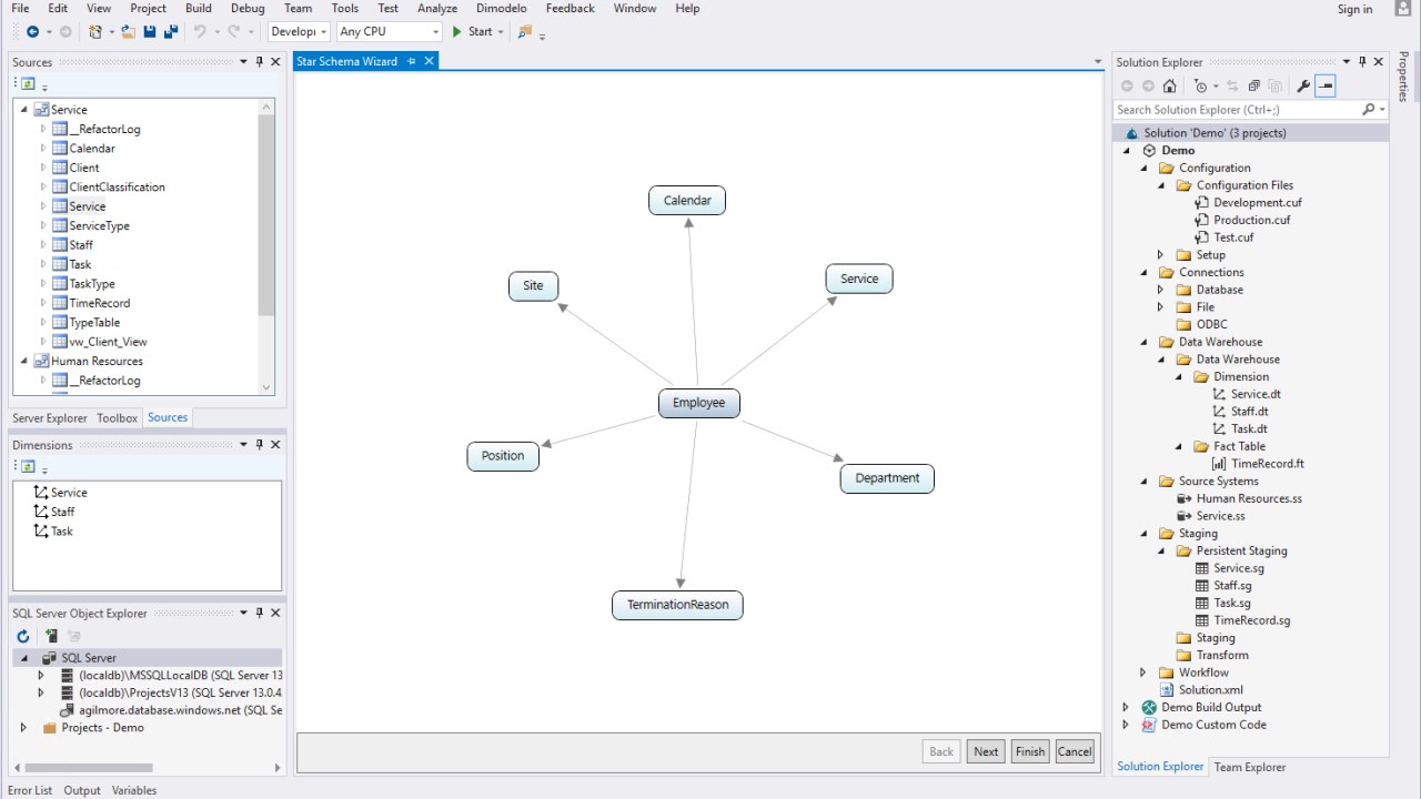 Snapshot 1 of Dimodelo Data Warehouse Studio