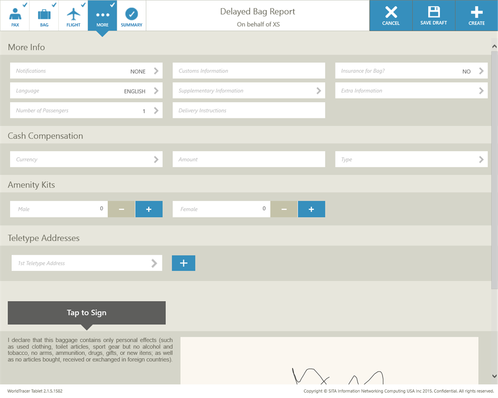 #8. SITA WorldTracer Tablet (Windows) Ved: Cinq Technologies