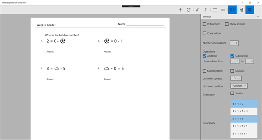 Math Expression Generator screenshot 1
