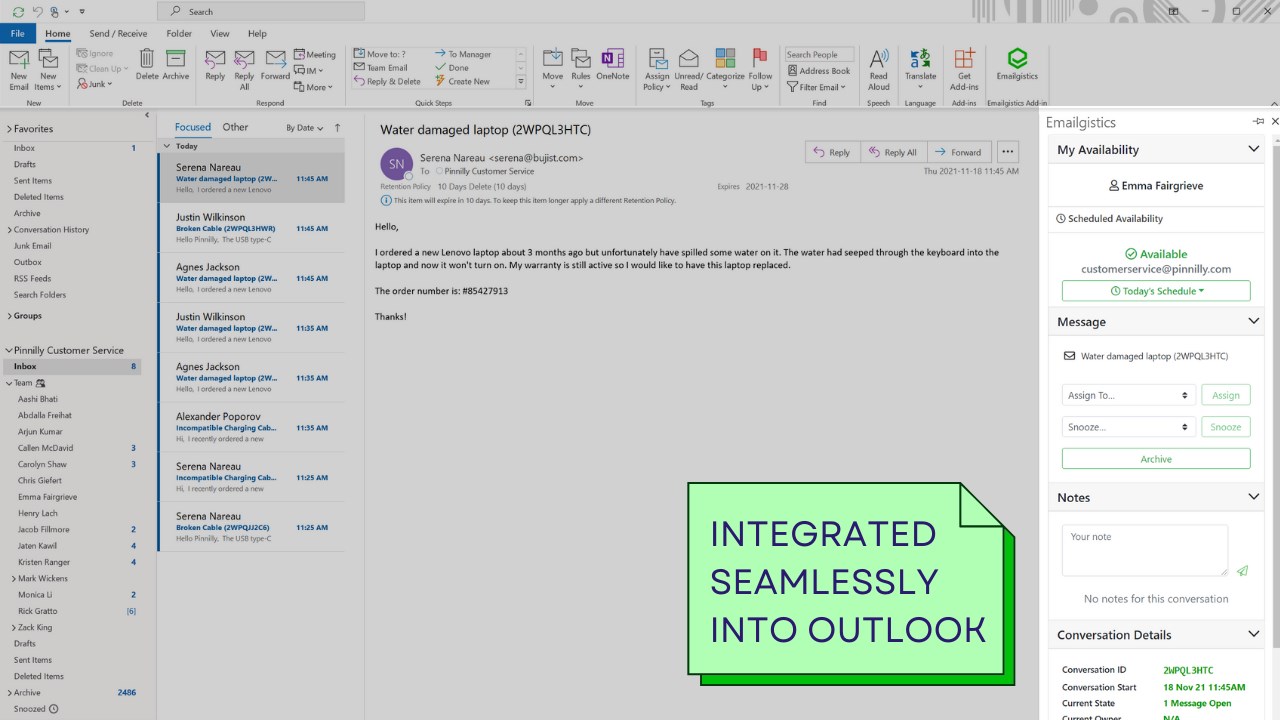 Snapshot 2 of Emailgistics for Microsoft 365: Free Trial