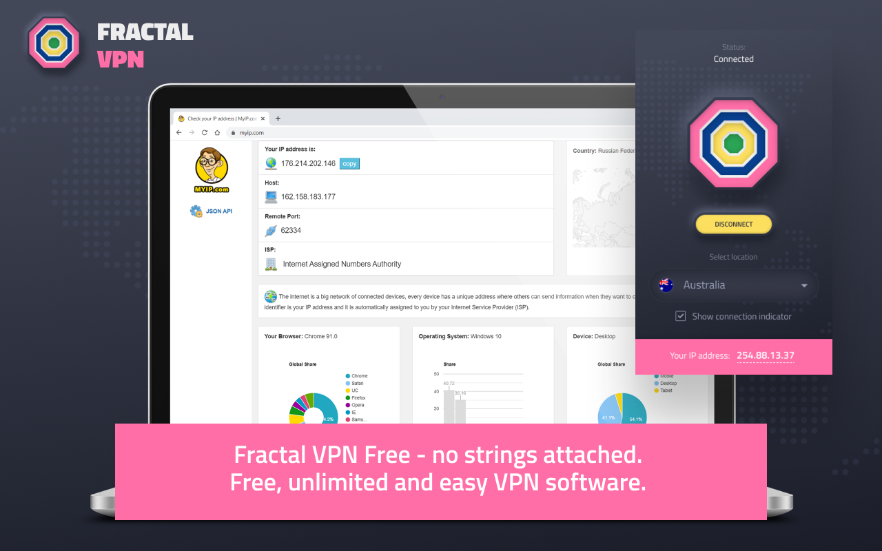 Fractal VPN promo image
