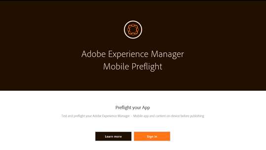 Adobe Experience Manager Mobile Preflight screenshot 1
