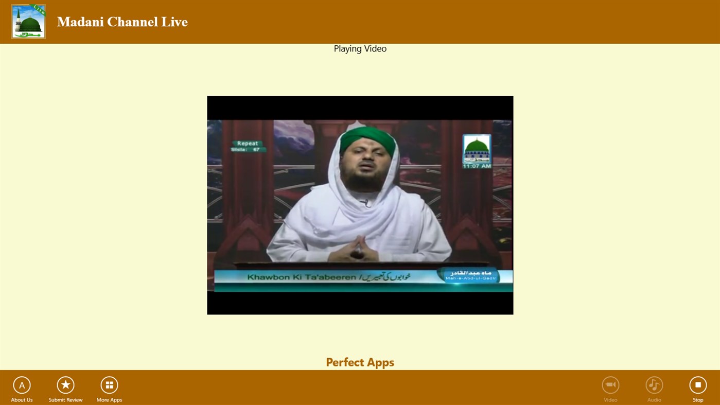 #4. Madani Channel Live (Windows) Podle: Perfect Apps