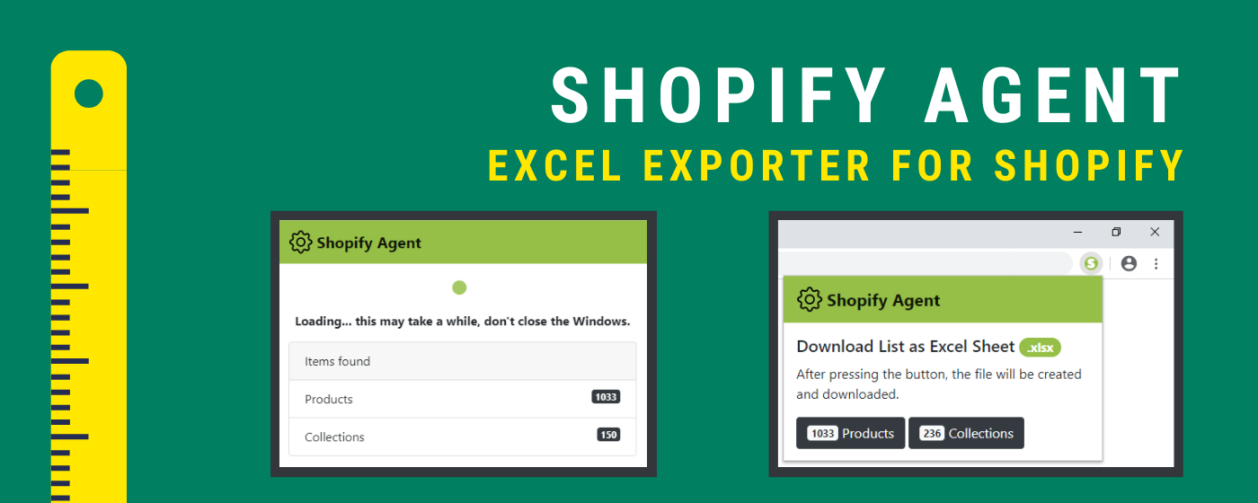 Shopify Agent - Excel Exporter for Shopify marquee promo image