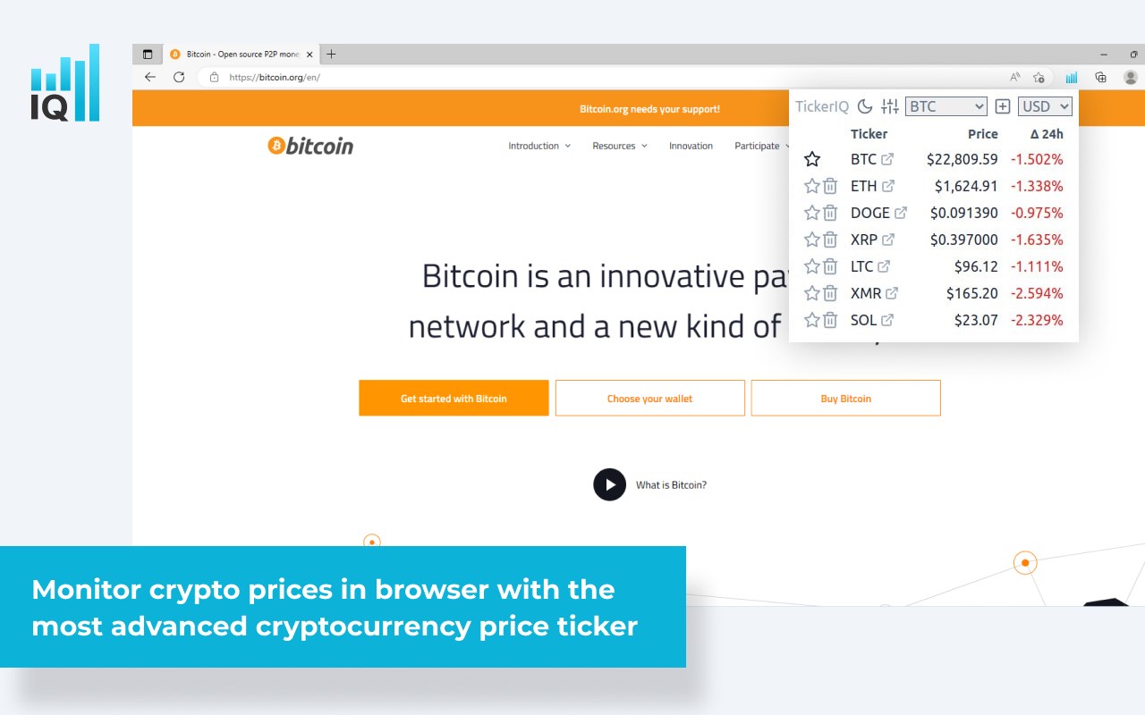 TickerIQ Crypto Price Tracker