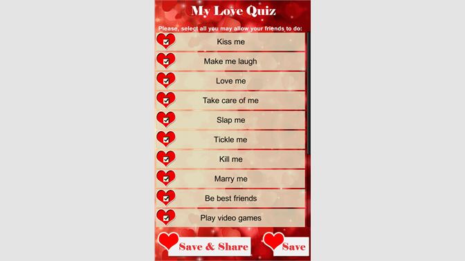 Love quiz game the THE True