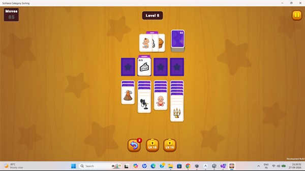Solitaire Category Sorting — 3