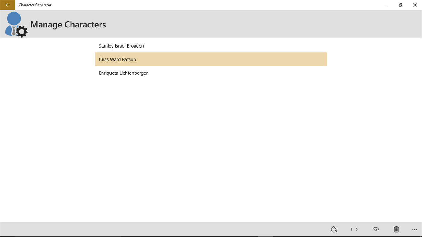 #5. Character Generator (Windows) 由: McKisic Designs LLC