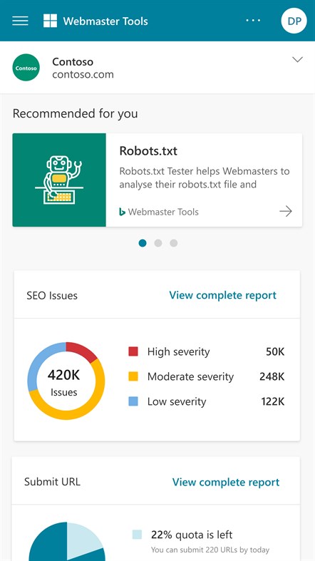 #2. Bing Webmaster Tools (Windows) Podle: Microsoft Corporation