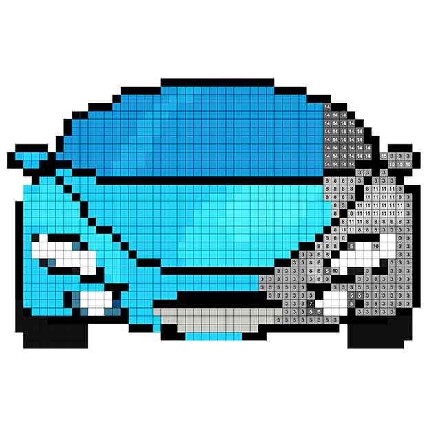 Cars Color by Number