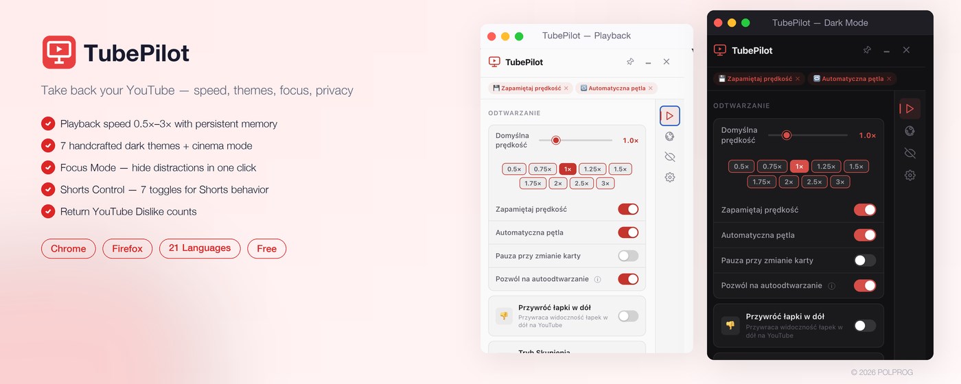 TubePilot – YouTube Enhancer