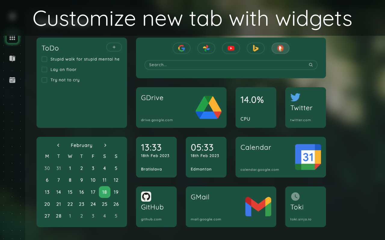 Anori: productivity new tab