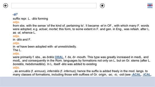 The Concise Oxford Dictionary of English Etymology screenshot 6